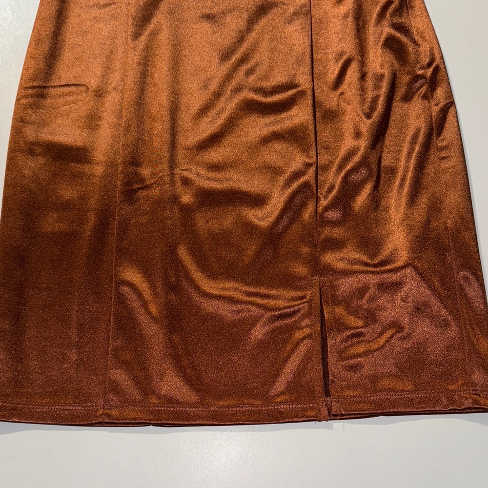Forever‎ 21 Shimmering Copper Satin Dress - Picture 4 of 5